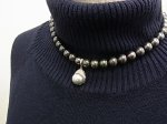 画像3: 基本のペンダント♥ Sil925ダイヤ入グレーパール クリッカー式ペンダントヘッド (3)