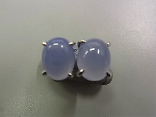 14KGF シーブルーカルセドニー ハートピアス イヤリング 輝く夏