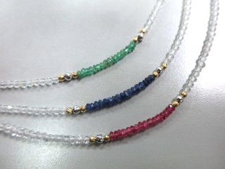 LE 緩く FAUST】ケシパールと天然石のMIXネックレス