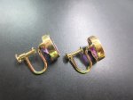画像2: 18金たっぷりのアメシストオーバル8x10mmイヤリング (2)