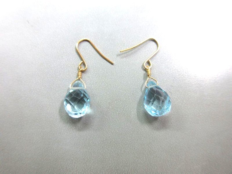 画像1: K18 ブルートパース ピアス (1)