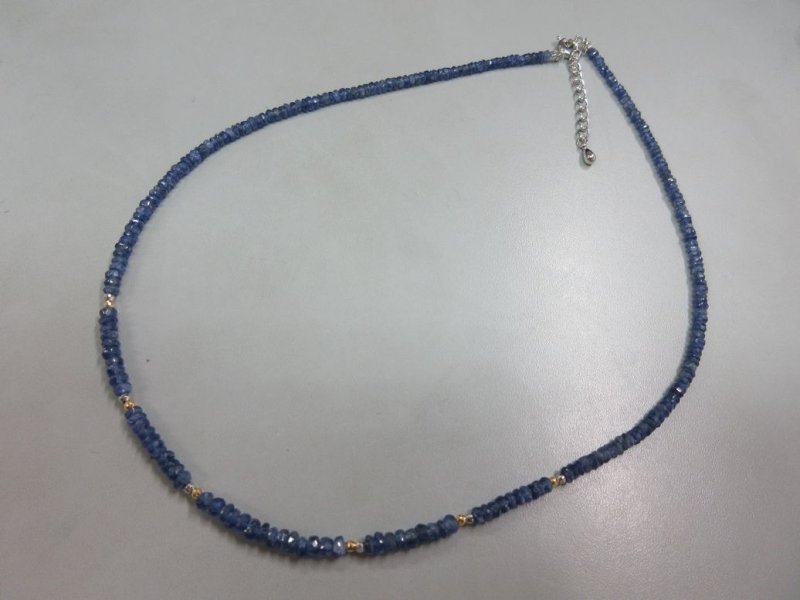 画像2: K18WG・K18YG サファイヤ ネックレス (Silver留具) (2)
