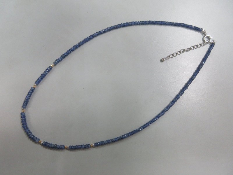 画像3: K18WG・K18YG サファイヤ ネックレス (Silver留具) (3)