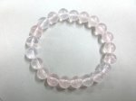 画像1: 美ローズクォーツ10mm玉ブレスレット (内周16.5cm) (1)