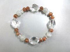 サンストーン＆ムーンストーン　ブレスレット