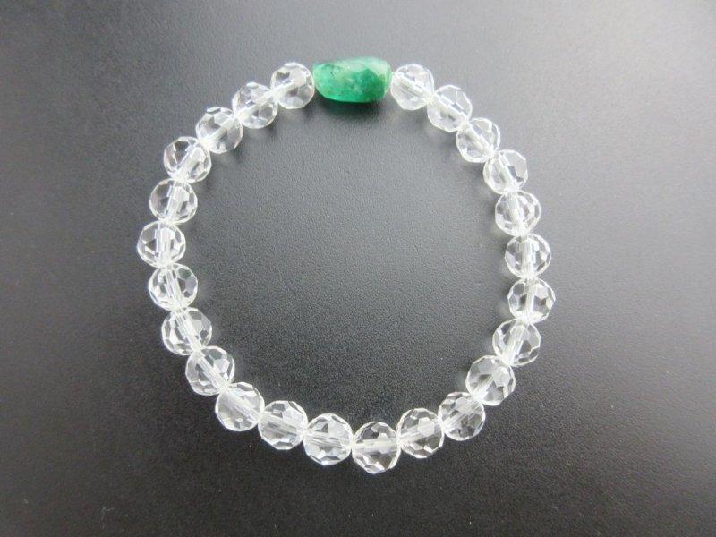 画像2: ■男性にもおすすめ■希少石入り水晶ブレスレット★誕生石の方にも!!! (2)