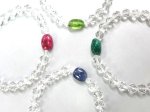 画像1: ■男性にもおすすめ■希少石入り水晶ブレスレット★誕生石の方にも!!! (1)