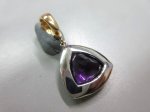 画像2: お得!! 18K WG/18Kアメシスト クリッカー付ペンダントヘッド (2)
