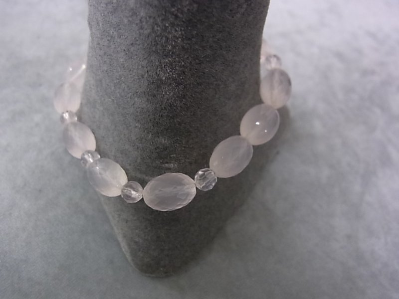 画像2: 美ローズクォーツ　ブレスレット (内周15.5cm) (2)