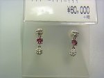 画像3: 完売18K WG ダイヤ＆ピンクトルマリン ピアス　 (3)
