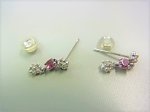 画像2: 完売18K WG ダイヤ＆ピンクトルマリン ピアス　 (2)