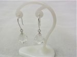 画像2: 再入荷!! 18K WG 水晶ダブルペアファセット　アメリカンピアス (2)