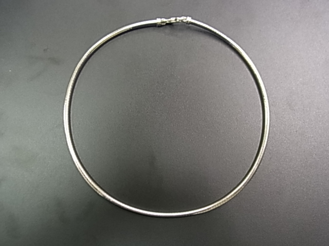 シルバーオメガチェーンネックレス3.5mm幅,30g UP