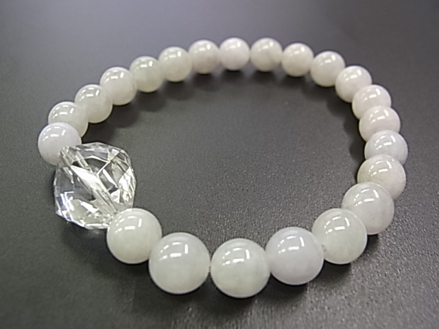 白翡翠&水晶ブレスレット 内周16cm - 三幸物産株式会社 eArth +
